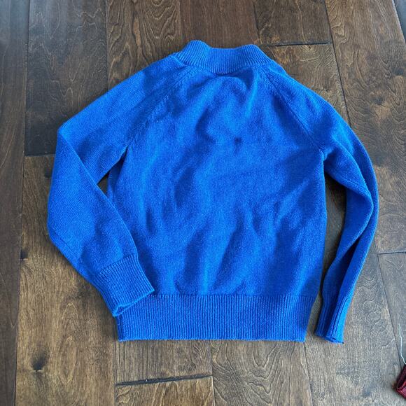 Crewcuts by J Crew Boys 4 / 5 XS Pullover Quarter Zip Sweater Knit Blue Preppy - Picture 6 of 6